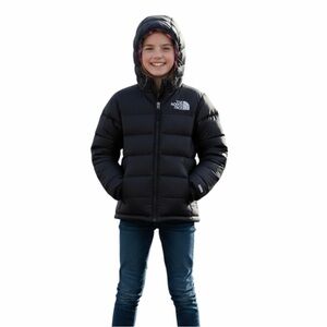 The North Face Youth Reversible Black/Pink Insulated 550 Jacket Sz M (10/12)